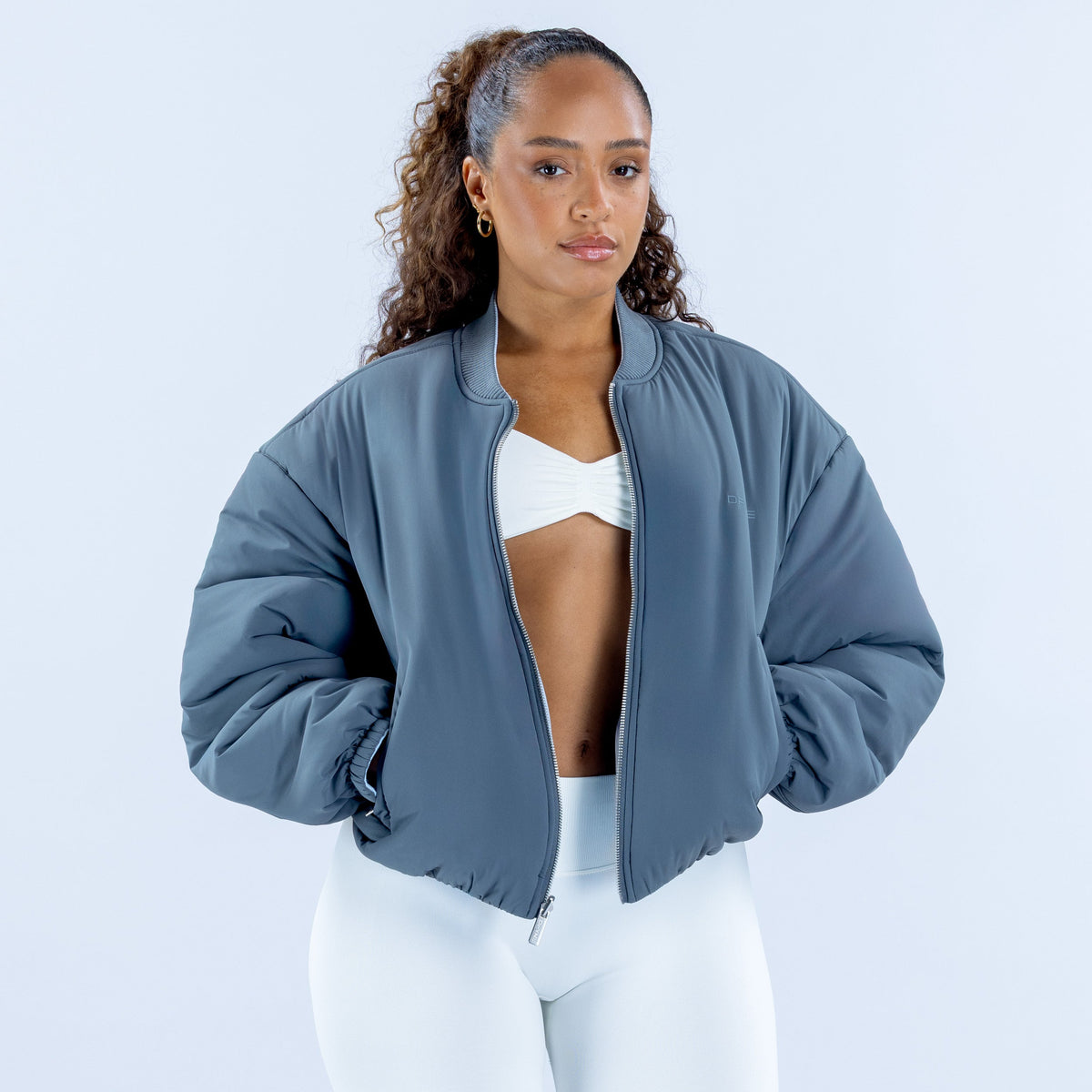 Revive Reversible Bomber Jacket Slate Grey / Ice Blue