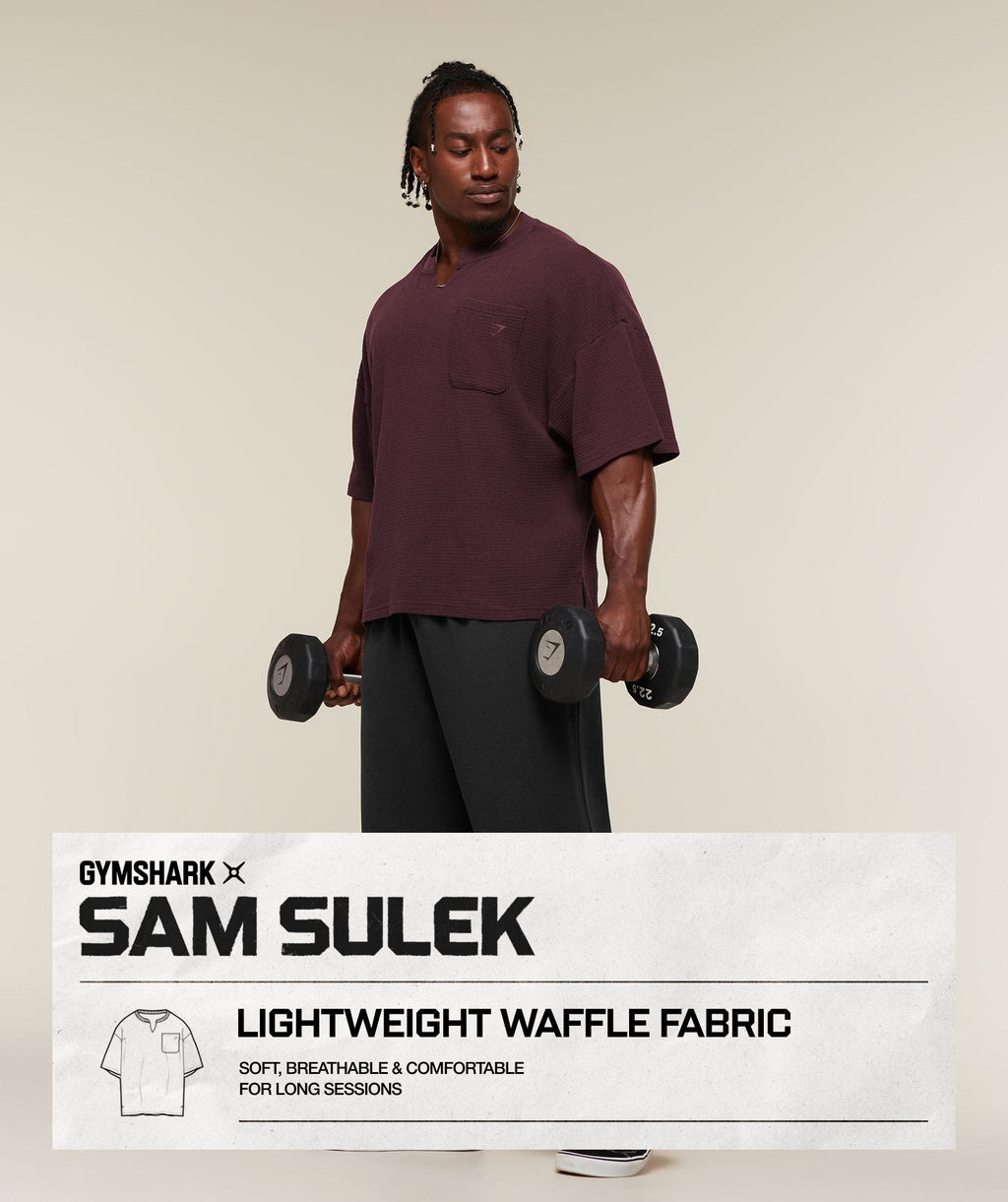 Gymshark x Sam Sulek T-Shirt - Cherry Purple/Wash ;)