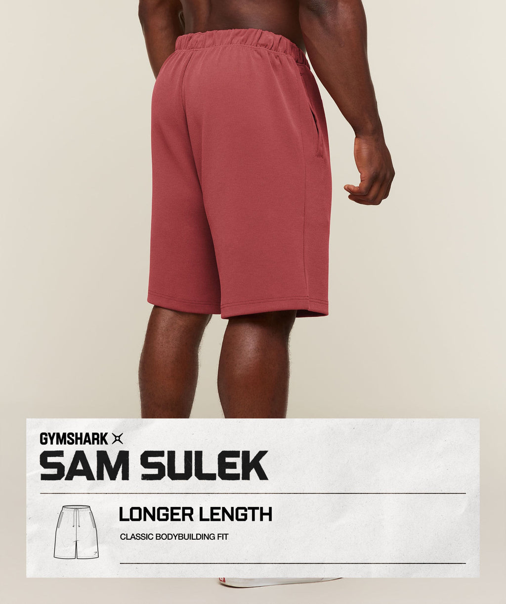 Gymshark x Sam Sulek Shorts - Rust Red ;)