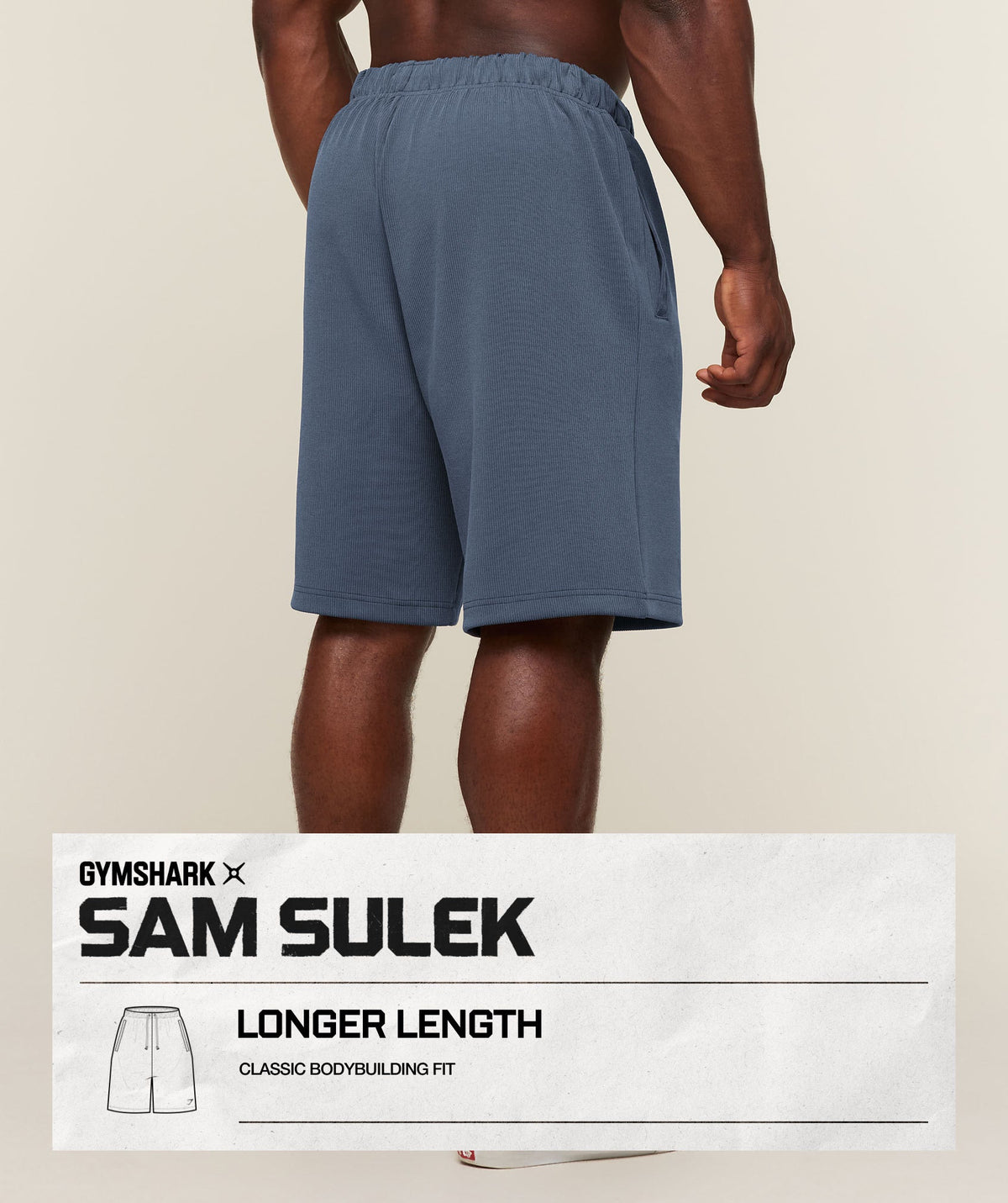 Gymshark x Sam Sulek Shorts - Shadow Blue ;)