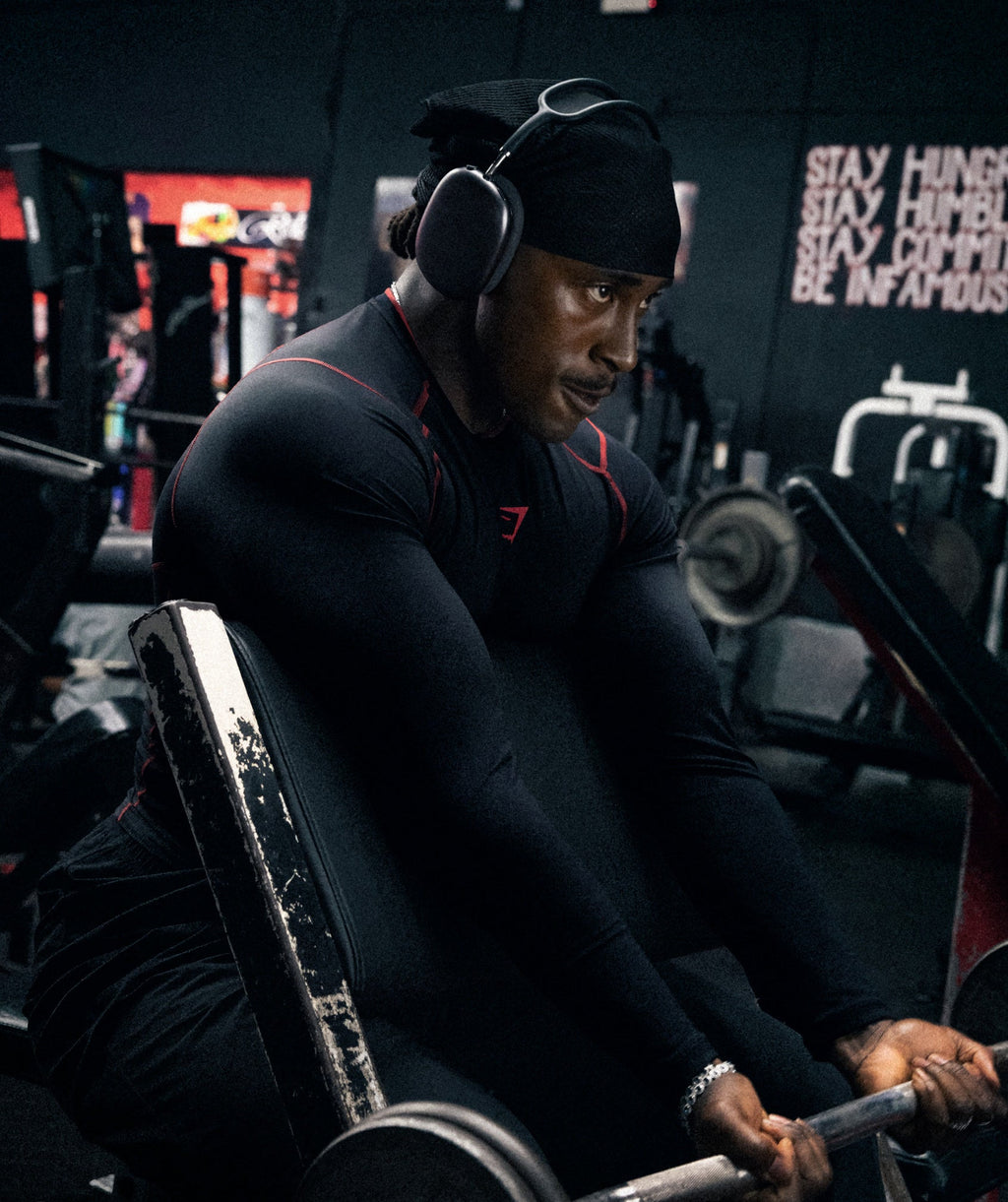 Vengeance Long Sleeve T-Shirt - Black/Carmine Red ;)
