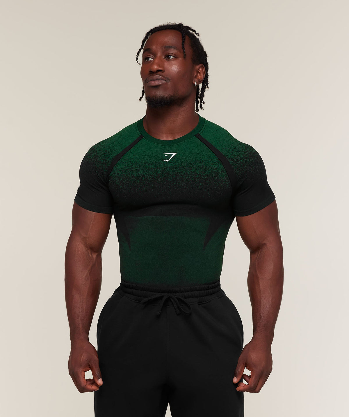 Shadow Seamless T Shirt - Track Green