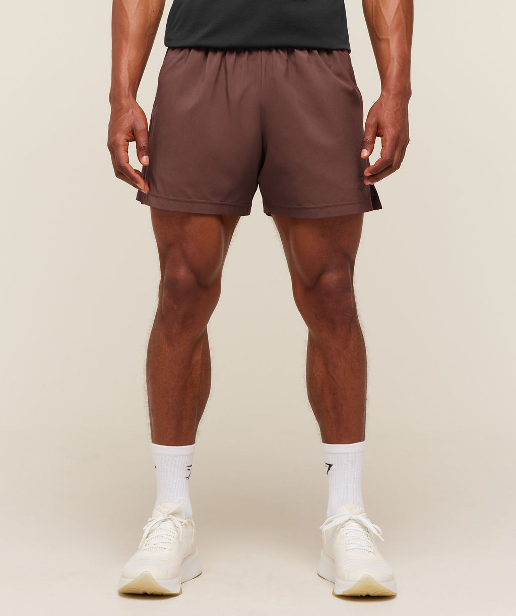 Sport 5" Shorts - Espresso Brown/Cherry Purple