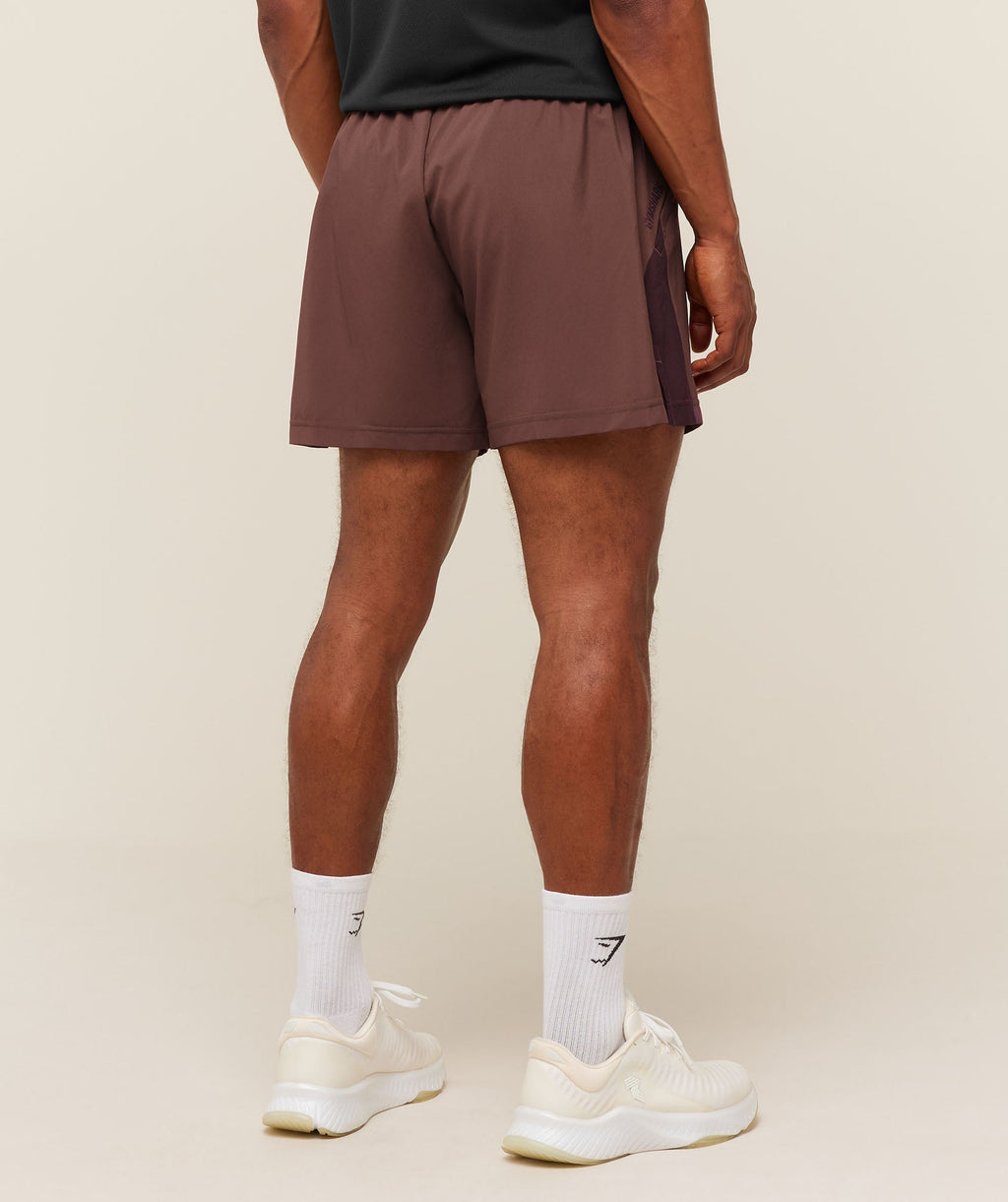 Sport 5" Shorts - Espresso Brown/Cherry Purple