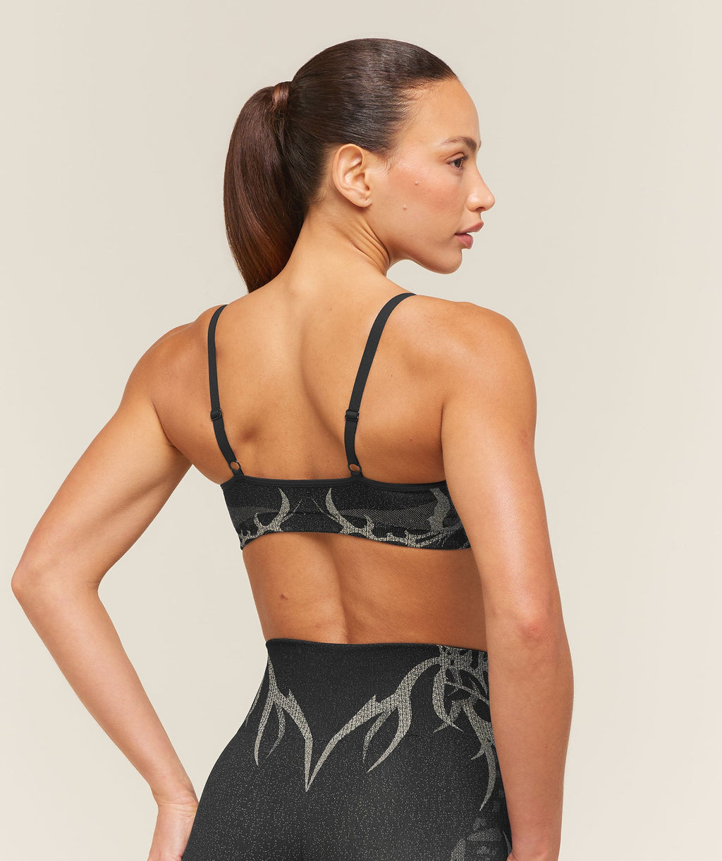 Storm Seamless Sports Bra - Black/Tinted White