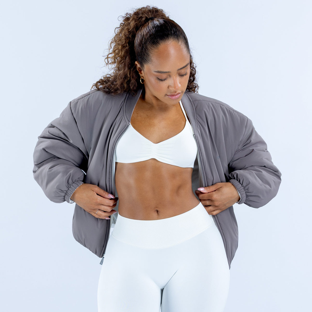 Revive Reversible Bomber Jacket Truffle / Ivory