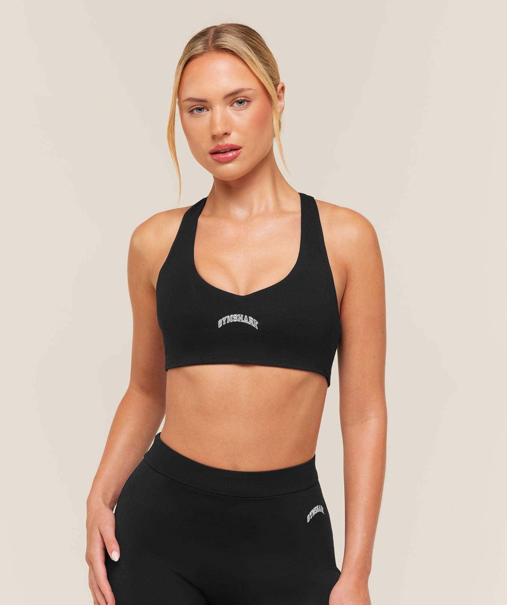 Training Campus Cotton Sports Bra - Black