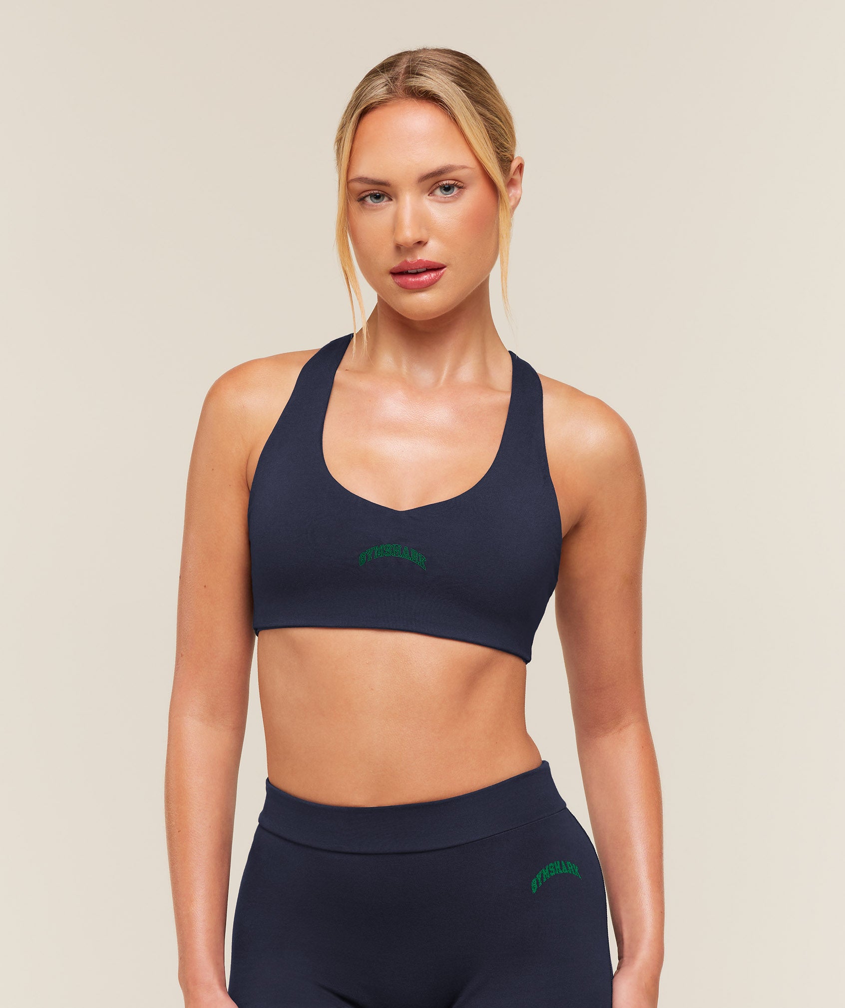 Training Campus Cotton Sports Bra - Heavy Blue