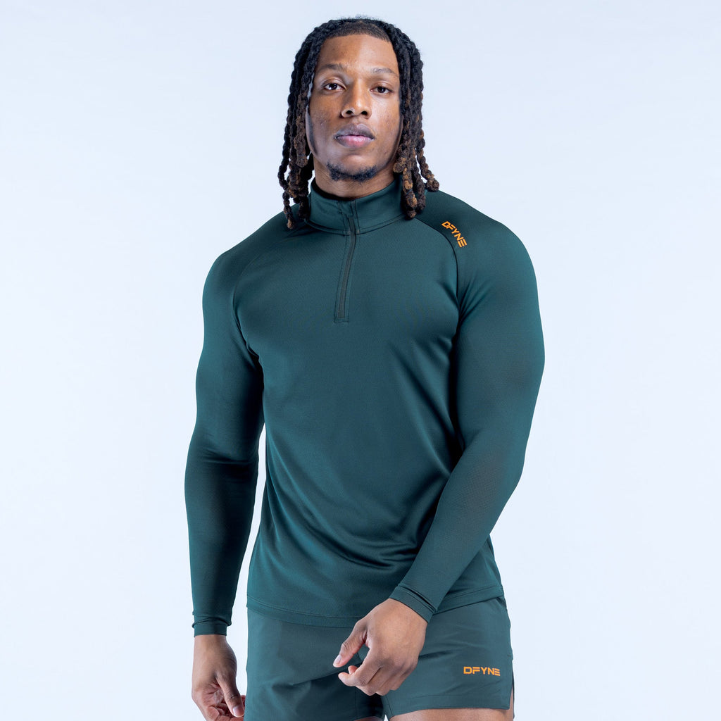 Unbound Quarter Zip Slate Green