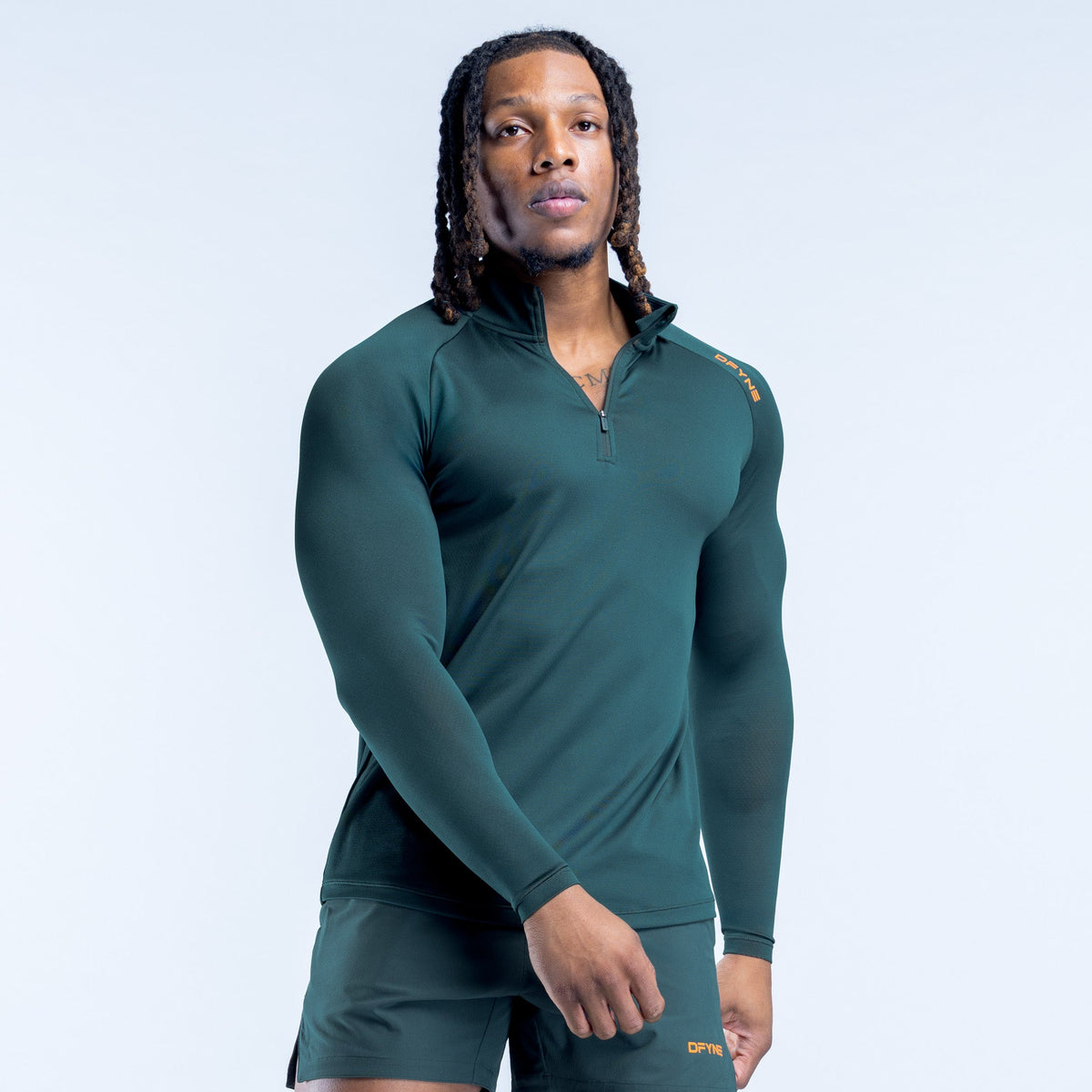 Unbound Quarter Zip Slate Green