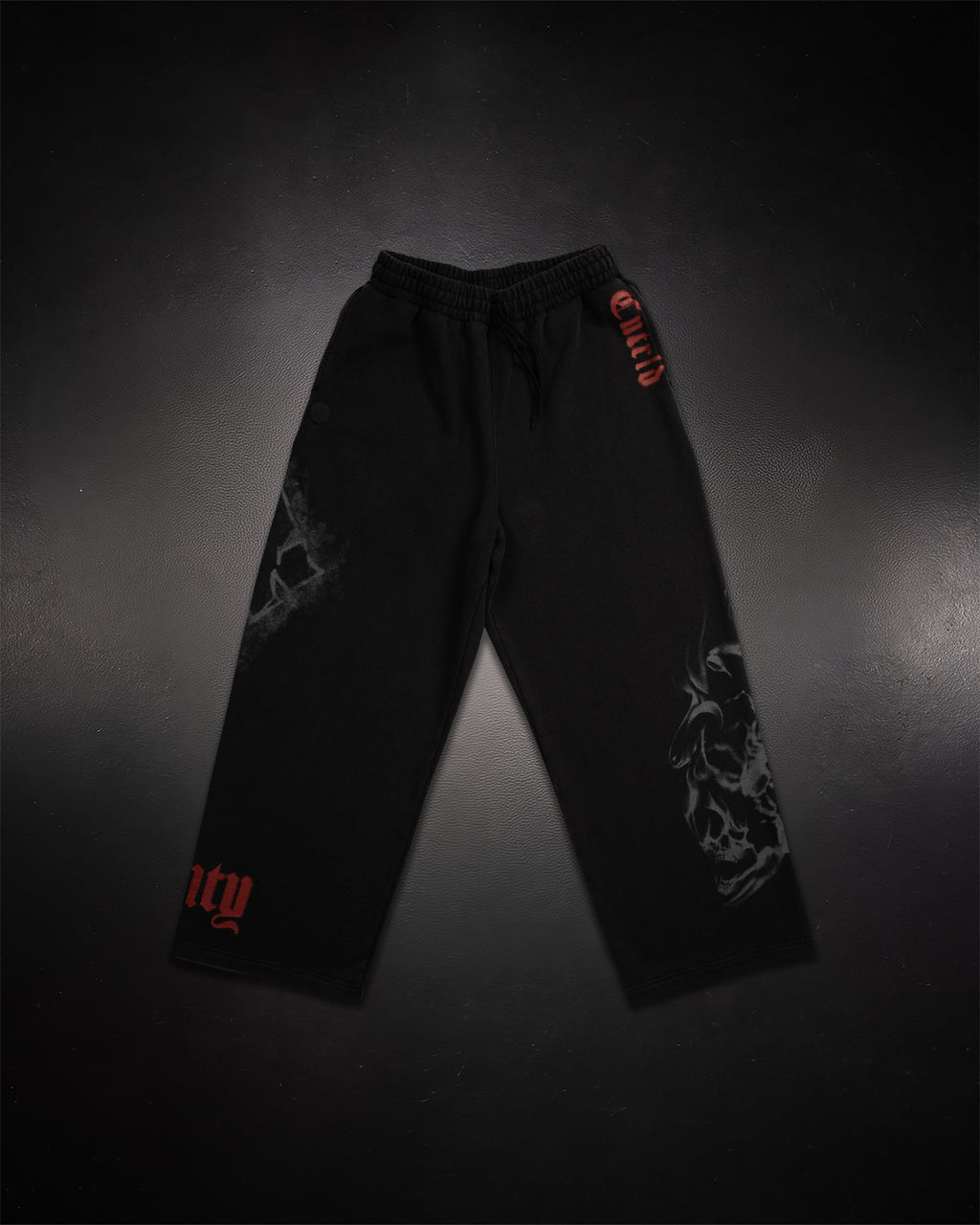 Wide Leg Sweats Blood Red