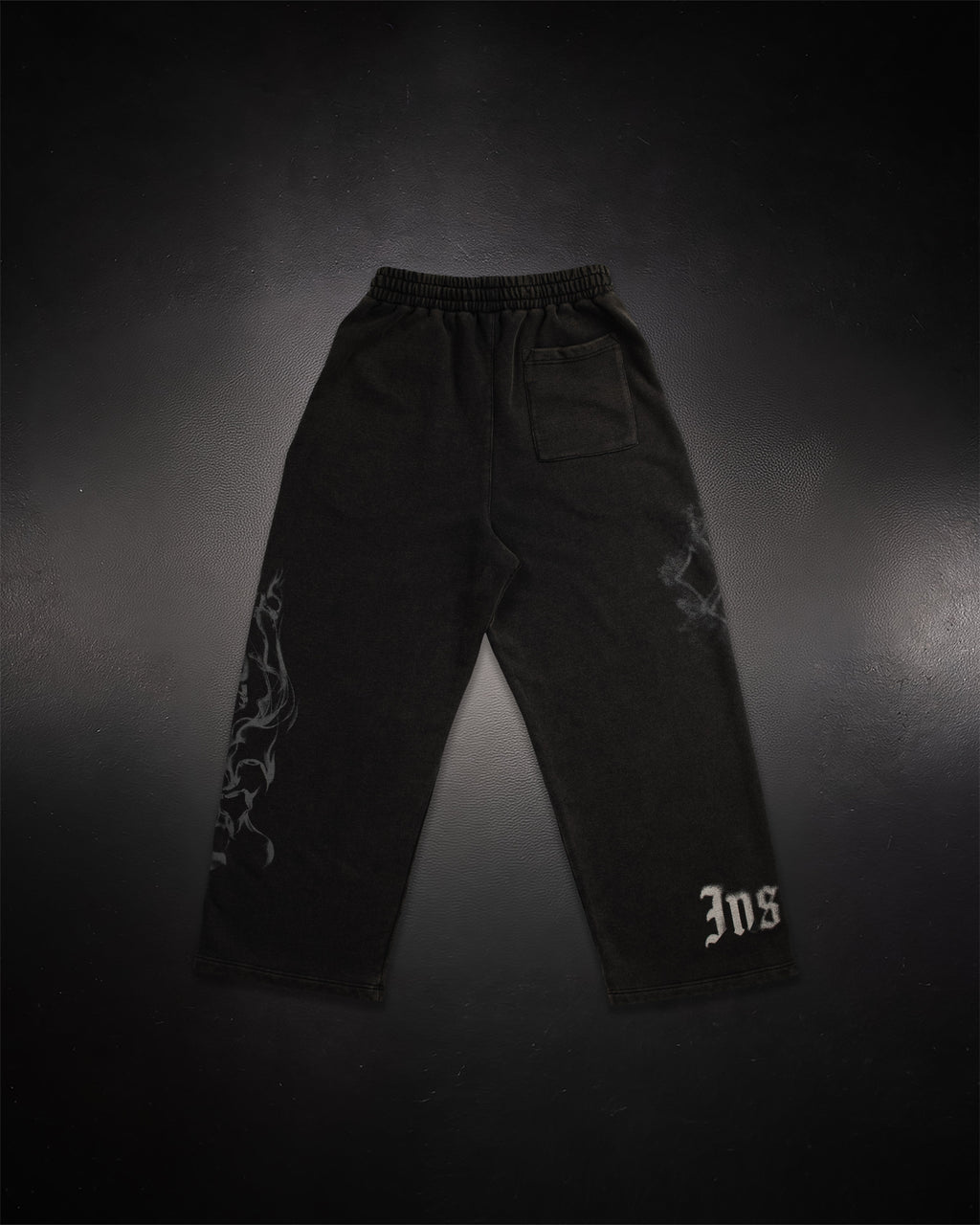 Wide Leg Sweats Glossy Gray