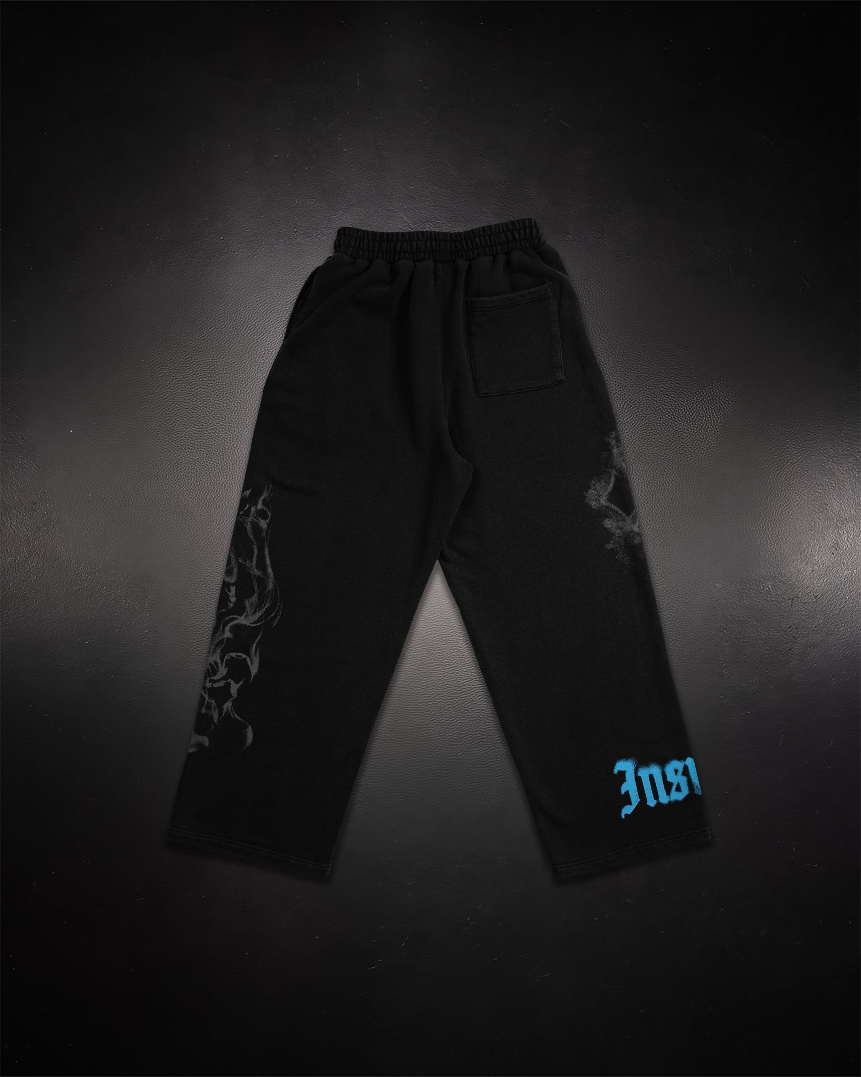 Wide Leg Sweats Butterfly Blue