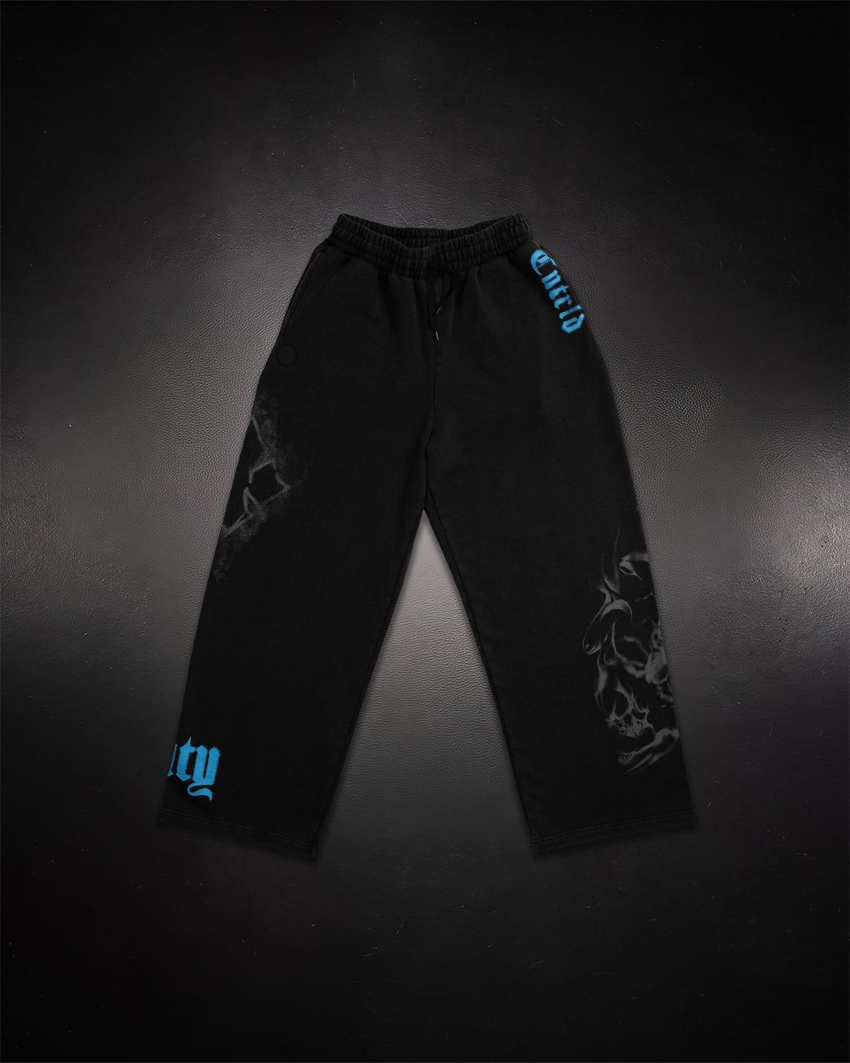 Wide Leg Sweats Butterfly Blue