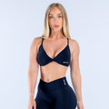 Vision Twist Front Sports Bra Midnight Black