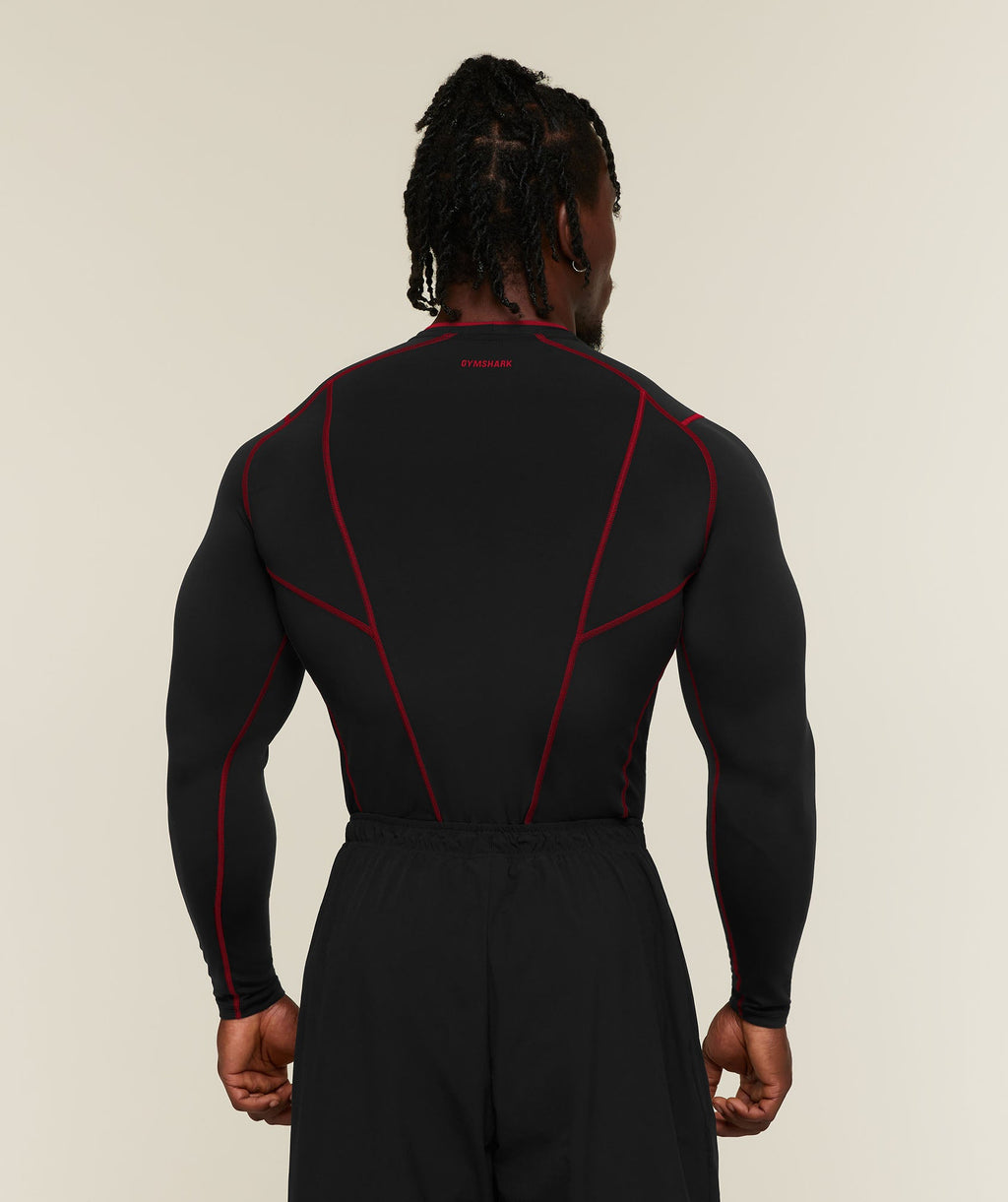 Vengeance Long Sleeve T-Shirt - Black/Carmine Red ;)