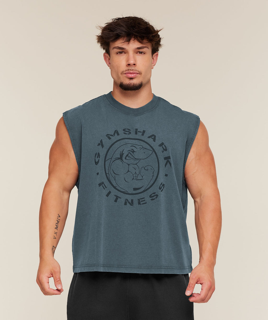 Gymshark Vintage Legacy Tank Azul - frente