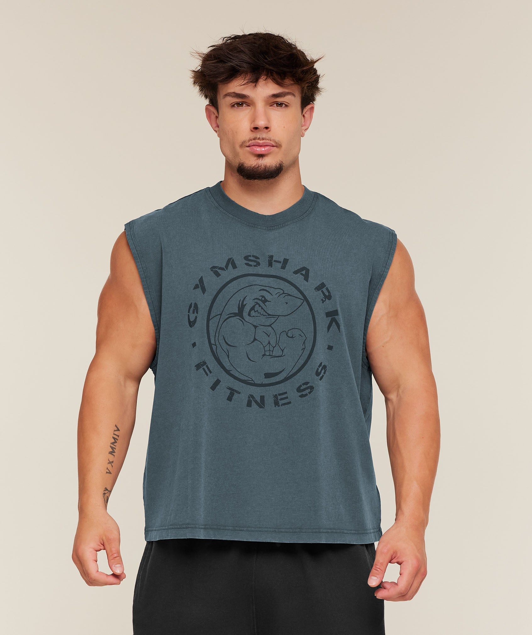 Gymshark Vintage Legacy Tank Azul - frente