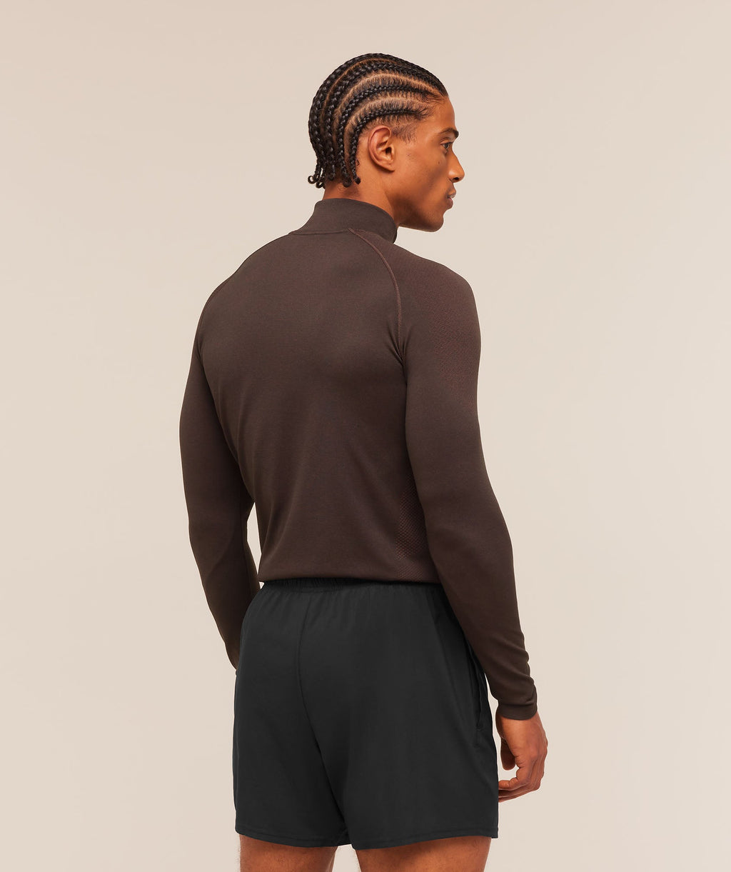 Vital Seamless 1/4 Zip Walnut Brown