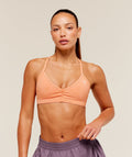 Washed Minimal Sports Bra - Dayglow Peach/Wash