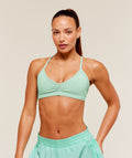 Washed Minimal Sports Bra - Pop Turquoise/Wash