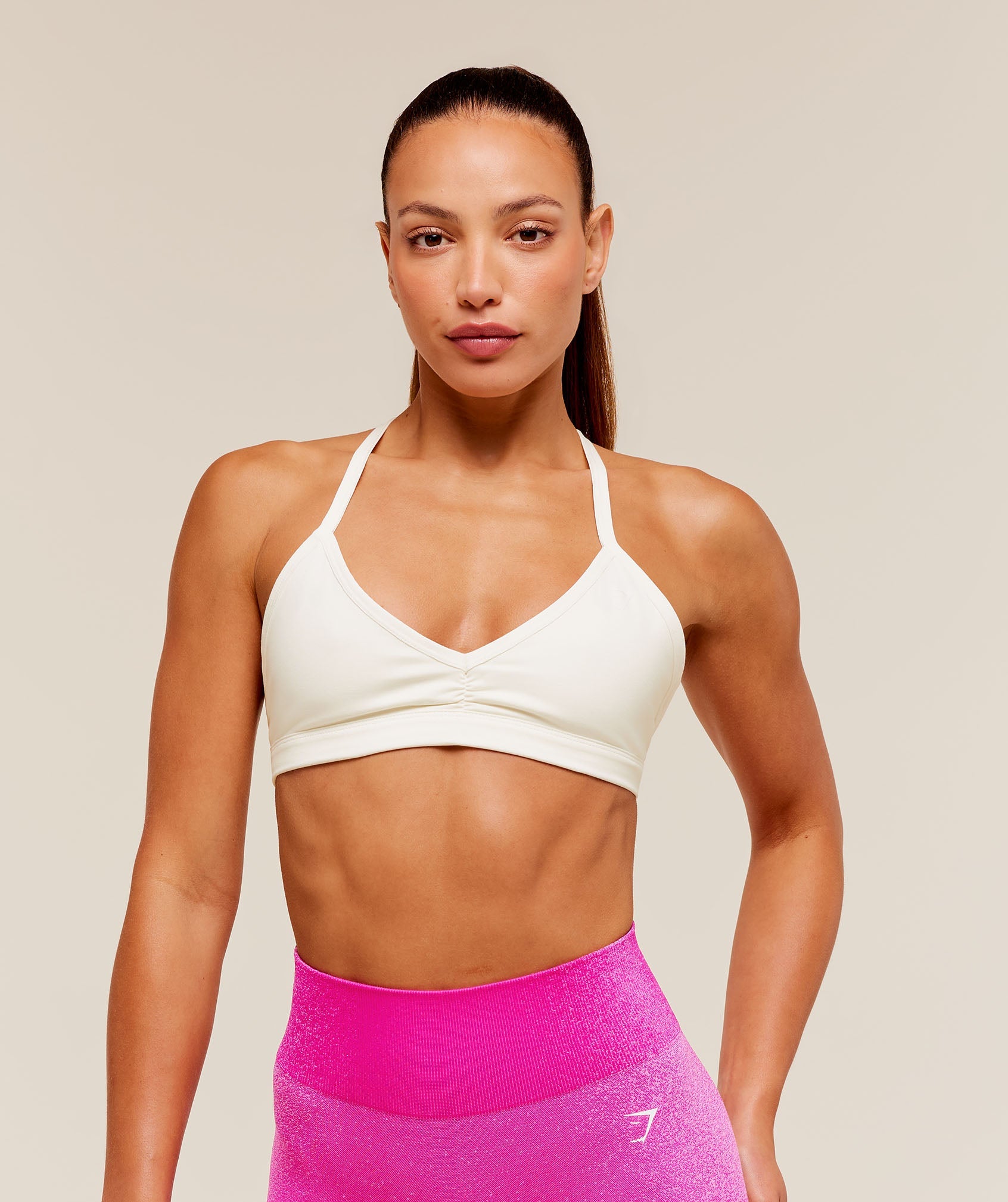 Washed Minimal Sports Bra - Soft White/Wash
