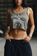 Crop Graphic tank
