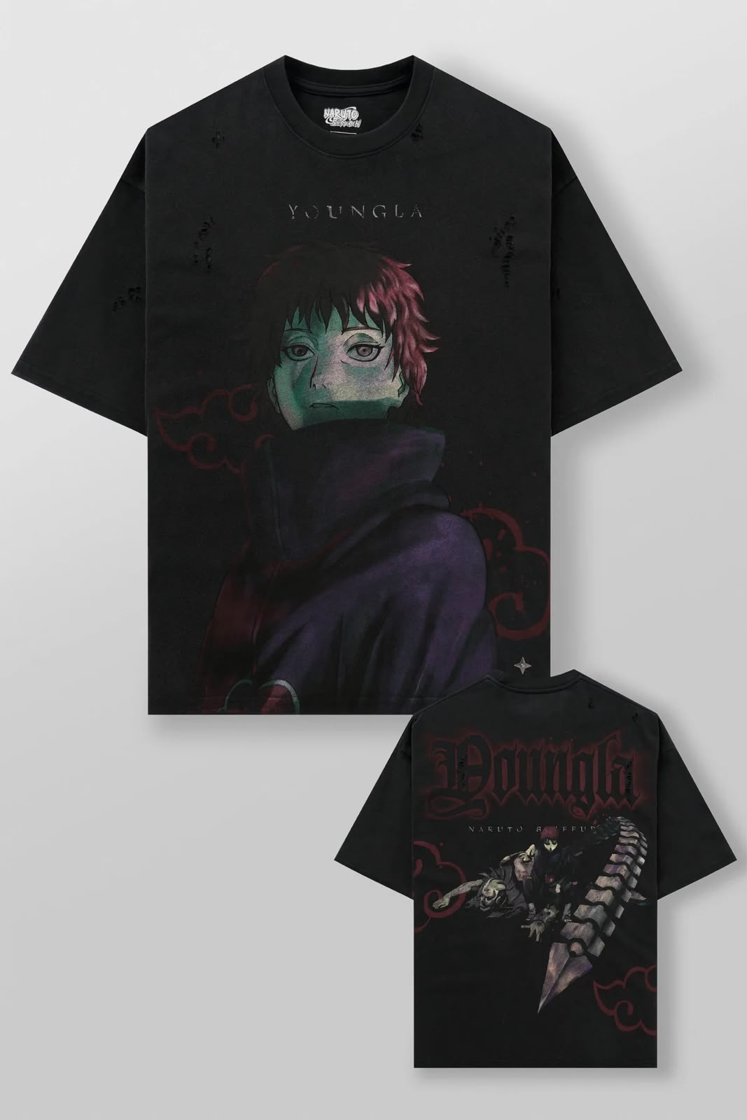 Naruto Distressed Tees - Sasori
