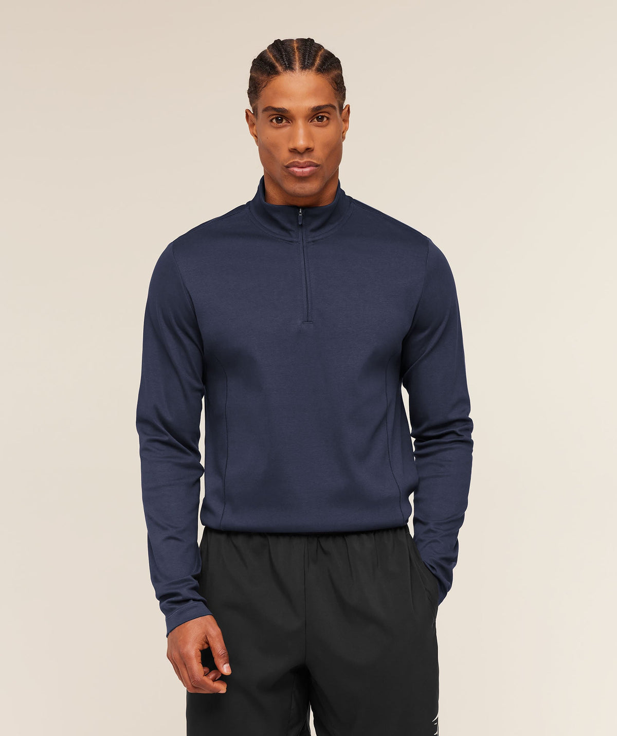 Off Duty 1/4 Zip - Heavy Blue