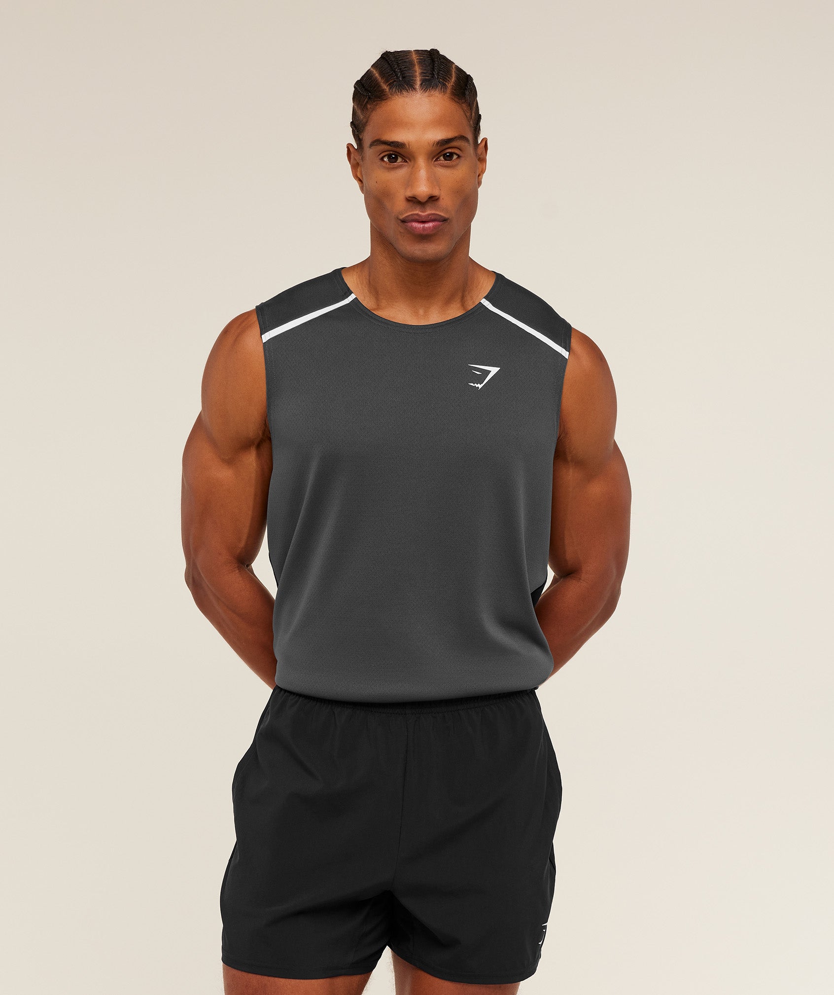 Arrival Contrast Tank - Grey/Black
