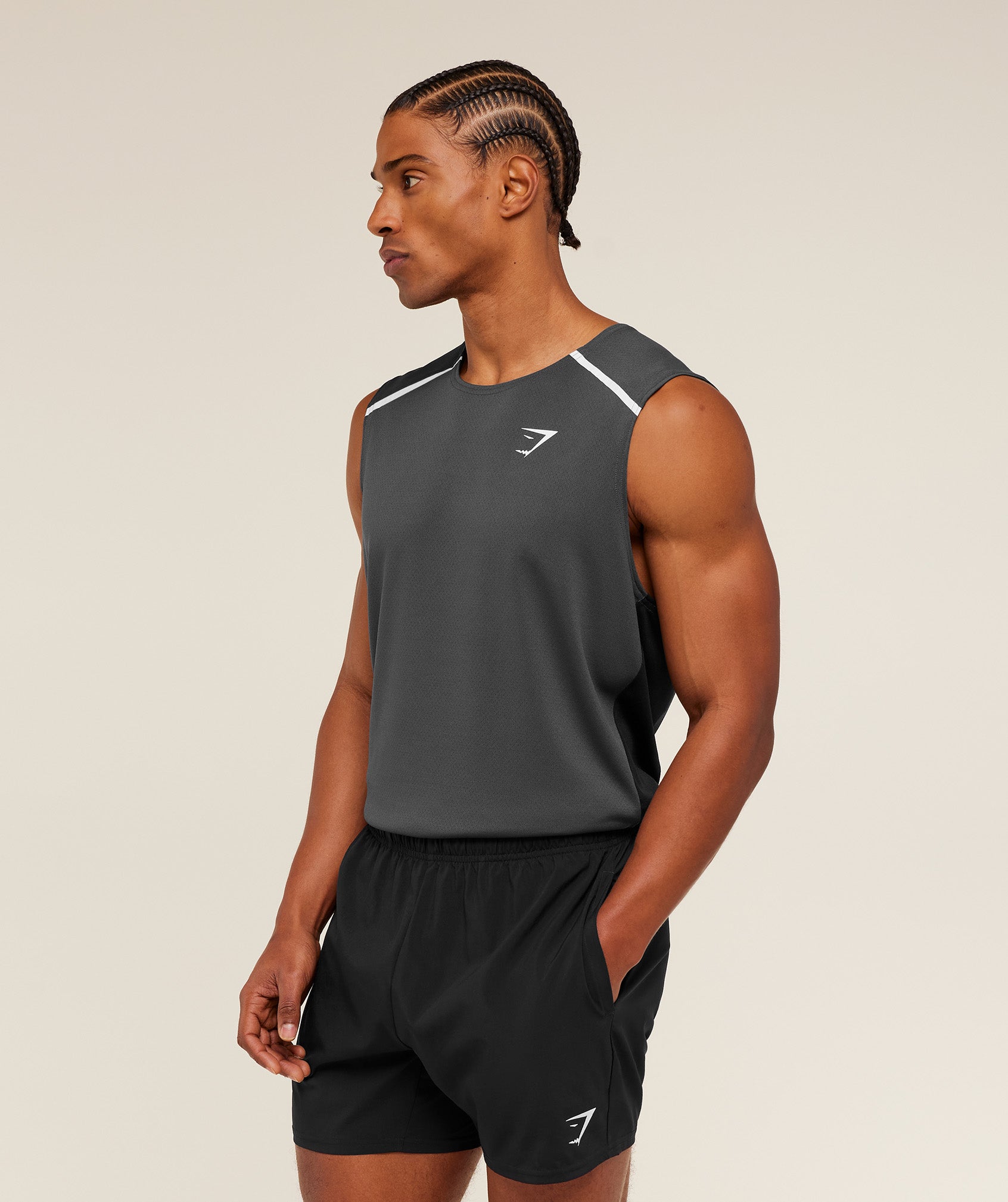 Arrival Contrast Tank - Grey/Black