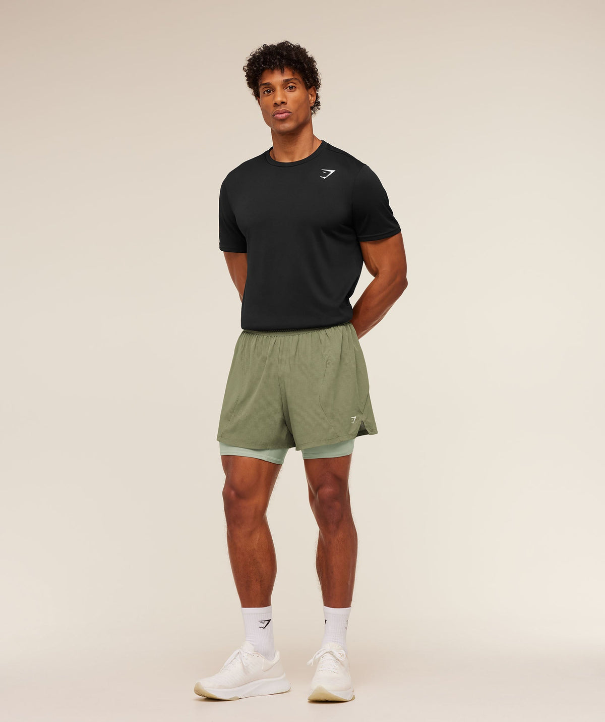 Running 4" 2in1 Shorts - Grounded Green / Haze Green