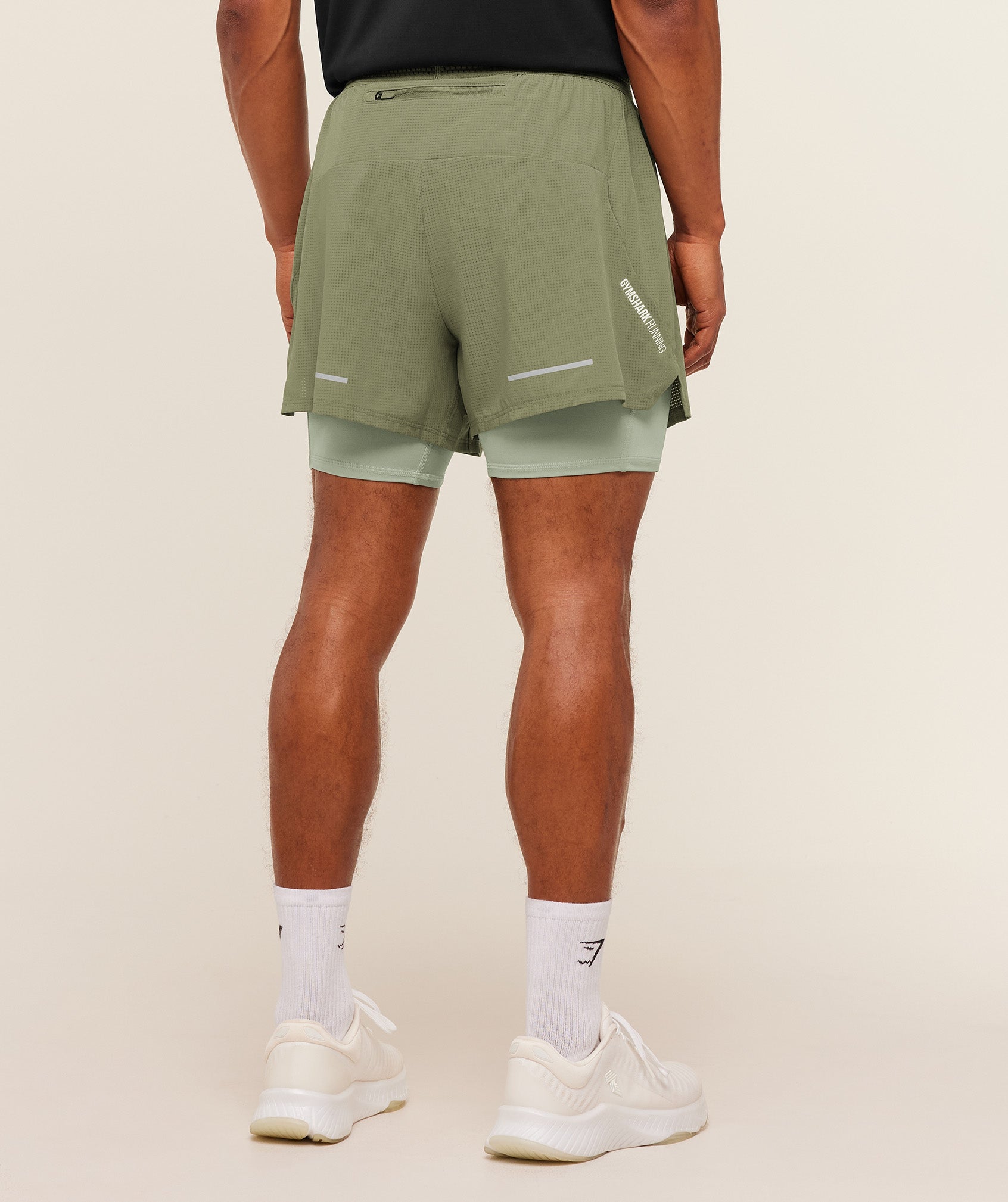 Running 4" 2in1 Shorts - Grounded Green / Haze Green