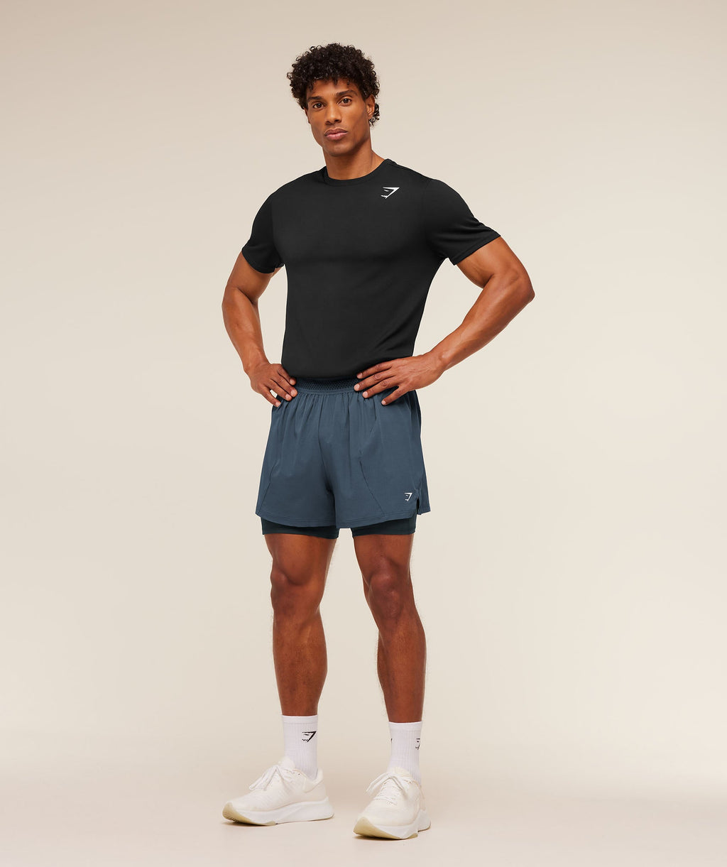 Running 4" 2in1 Shorts - GS Stealth Blue/GS Deep Petrol Blue
