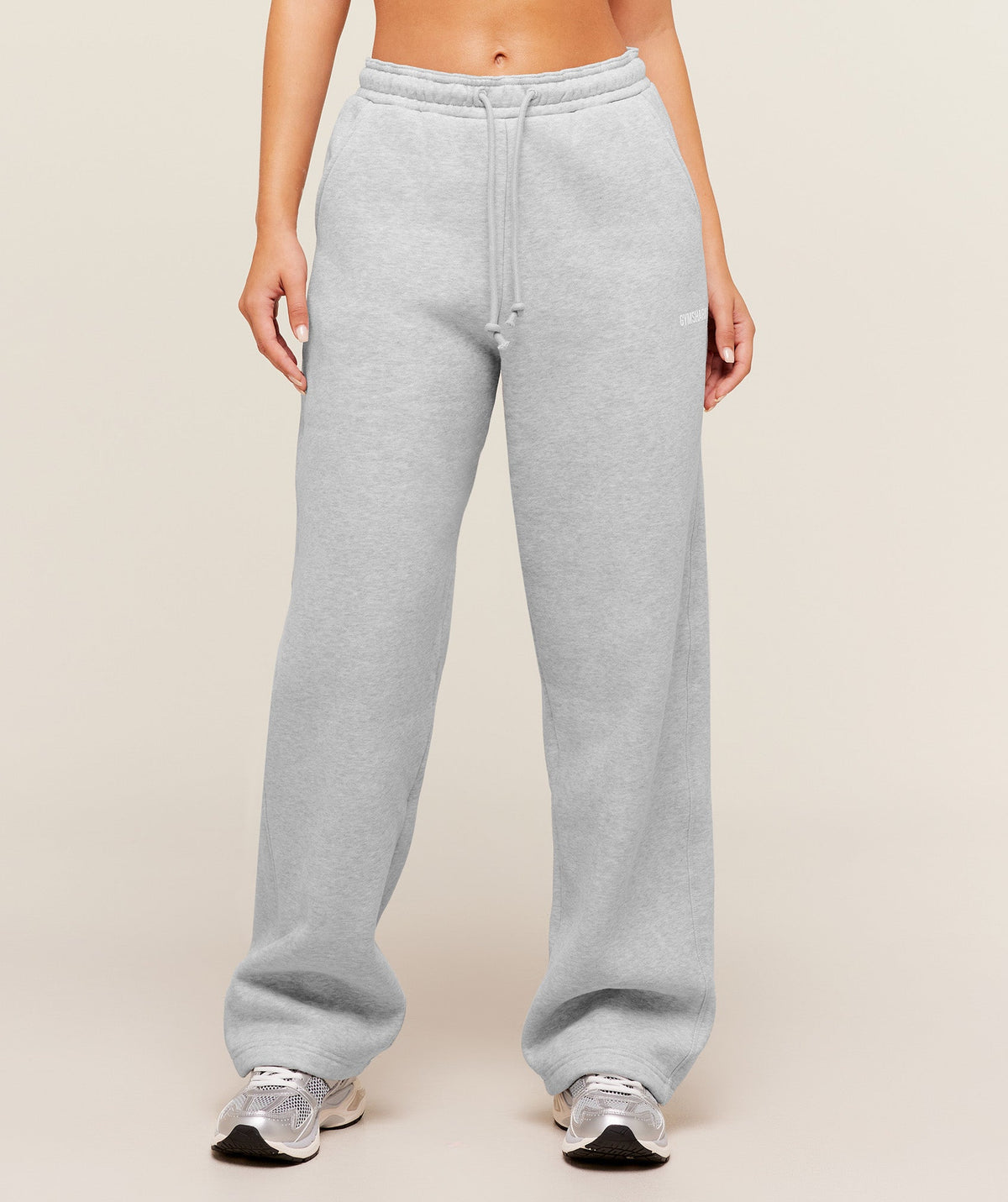 Cosy Luxe Straight Leg Regular Joggers - Soft Grey Marl