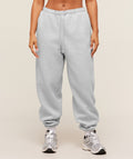 Cosy Luxe Cuffed Joggers - Soft Grey Marl ;)