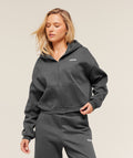 Cosy Luxe Zip Through Hoodie - Onyx Grey ;)