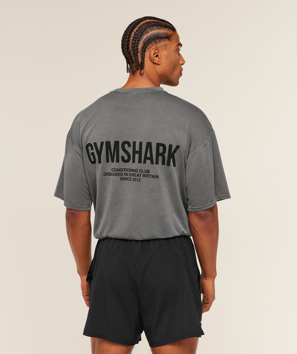 Gymshark Conditioning Club Washed T-Shirt Negro - frente