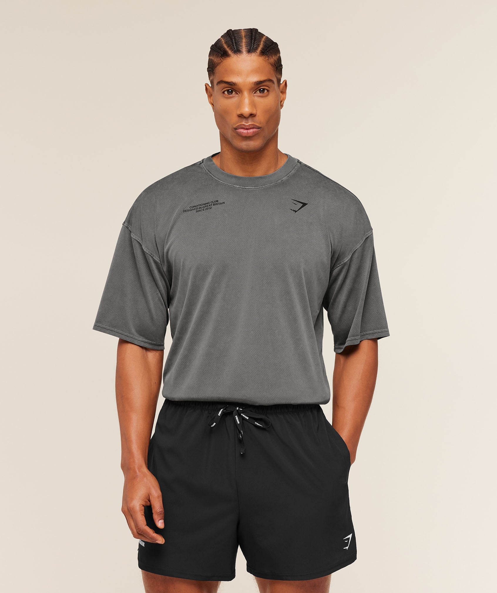 Gymshark Conditioning Club Washed T-Shirt Negro - detalle