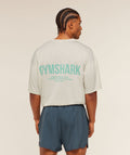Conditioning Club Washed T-Shirt - Soft White/Pop Turquoise/Wash