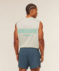 Conditioning Club Washed Tank - Soft White/Pop Turquoise/Wash ;)