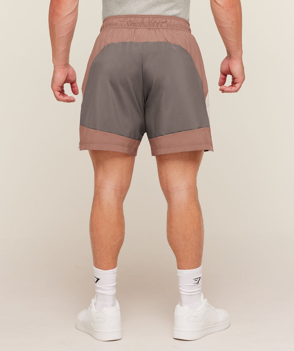 Collegiate Tech Shorts - Taupe Brown
