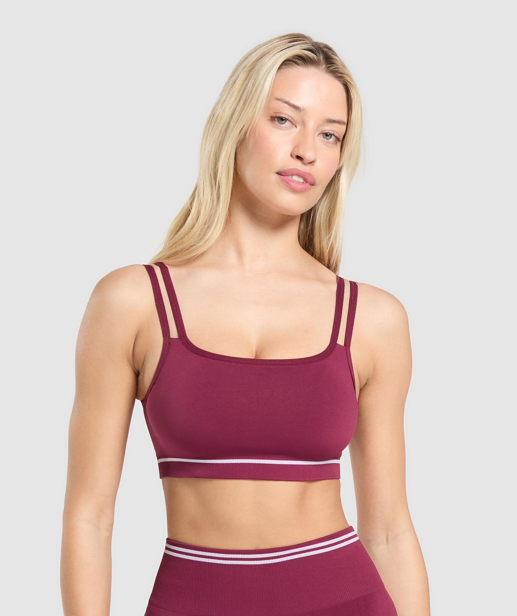 Contrast Seamless Sports Bra - Strong Pink