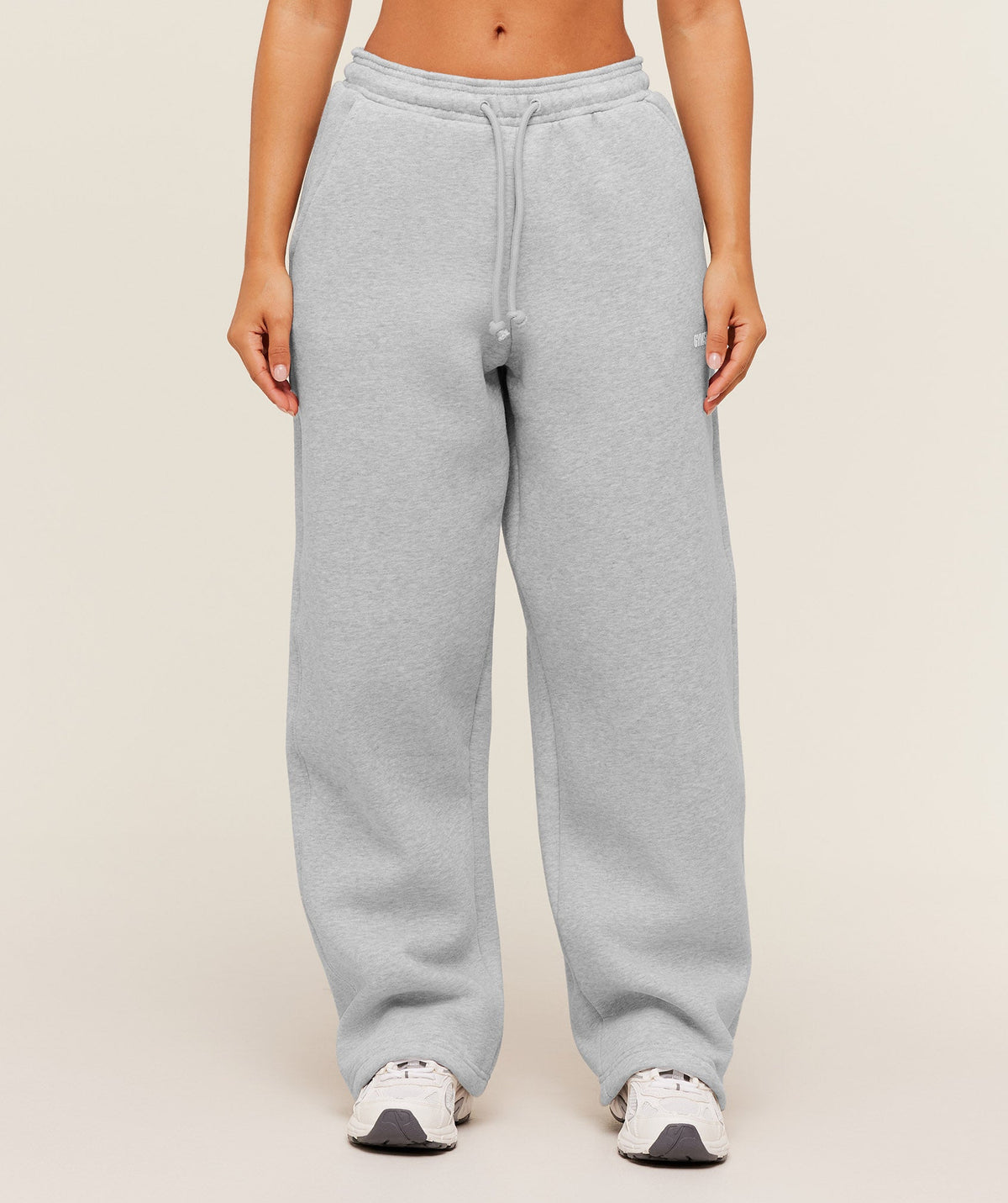 Cosy Luxe Straight Leg Short Joggers - Soft Grey Marl ;)