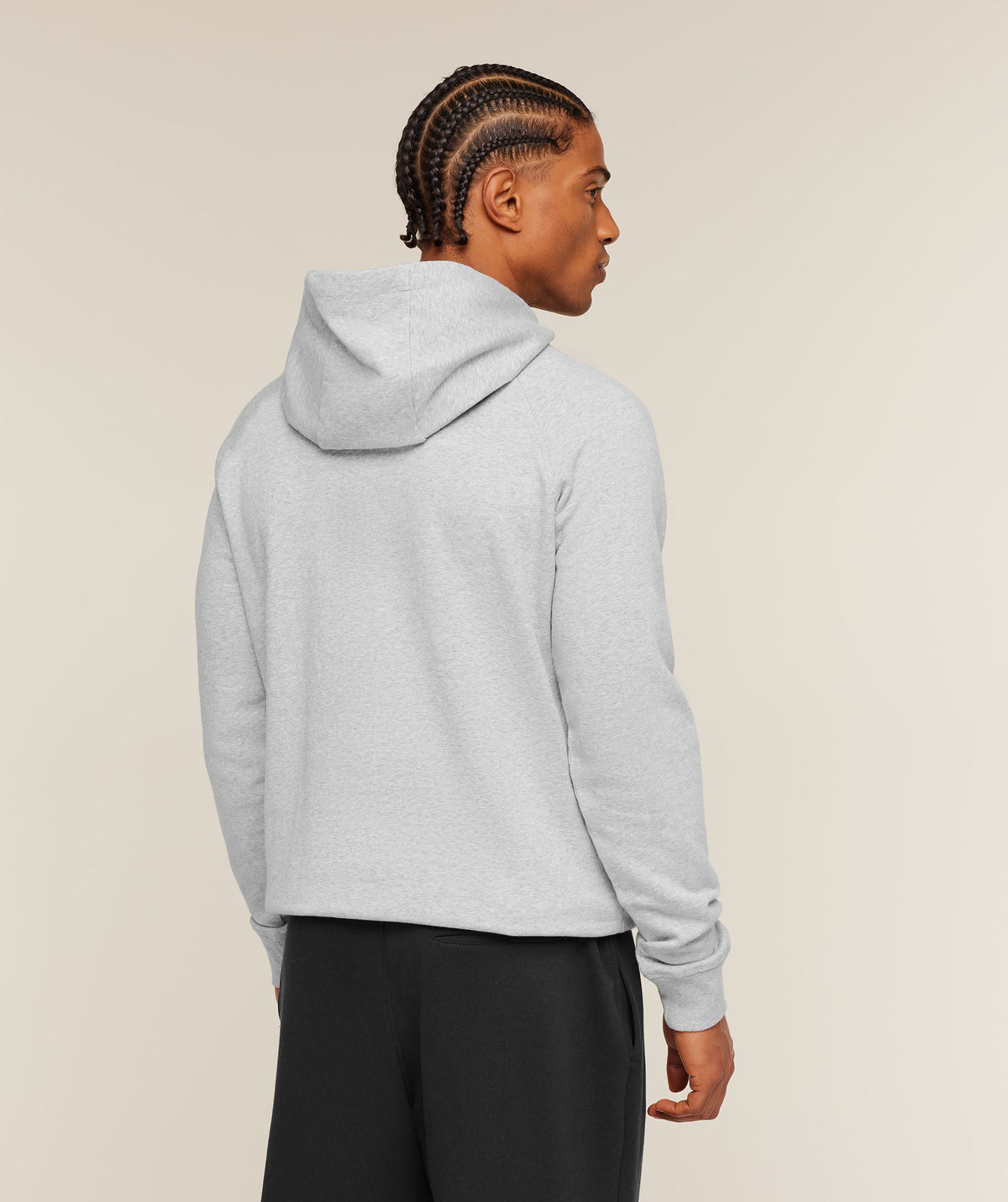 Crest Hoodie - Light Grey Marl