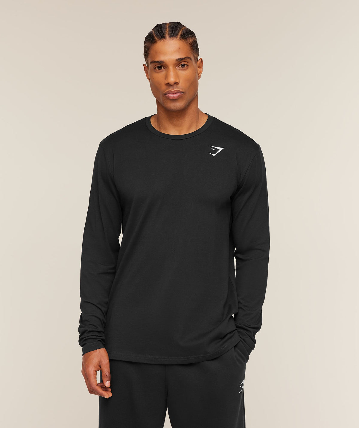 Crest Long Sleeve T-Shirt - Black ;)