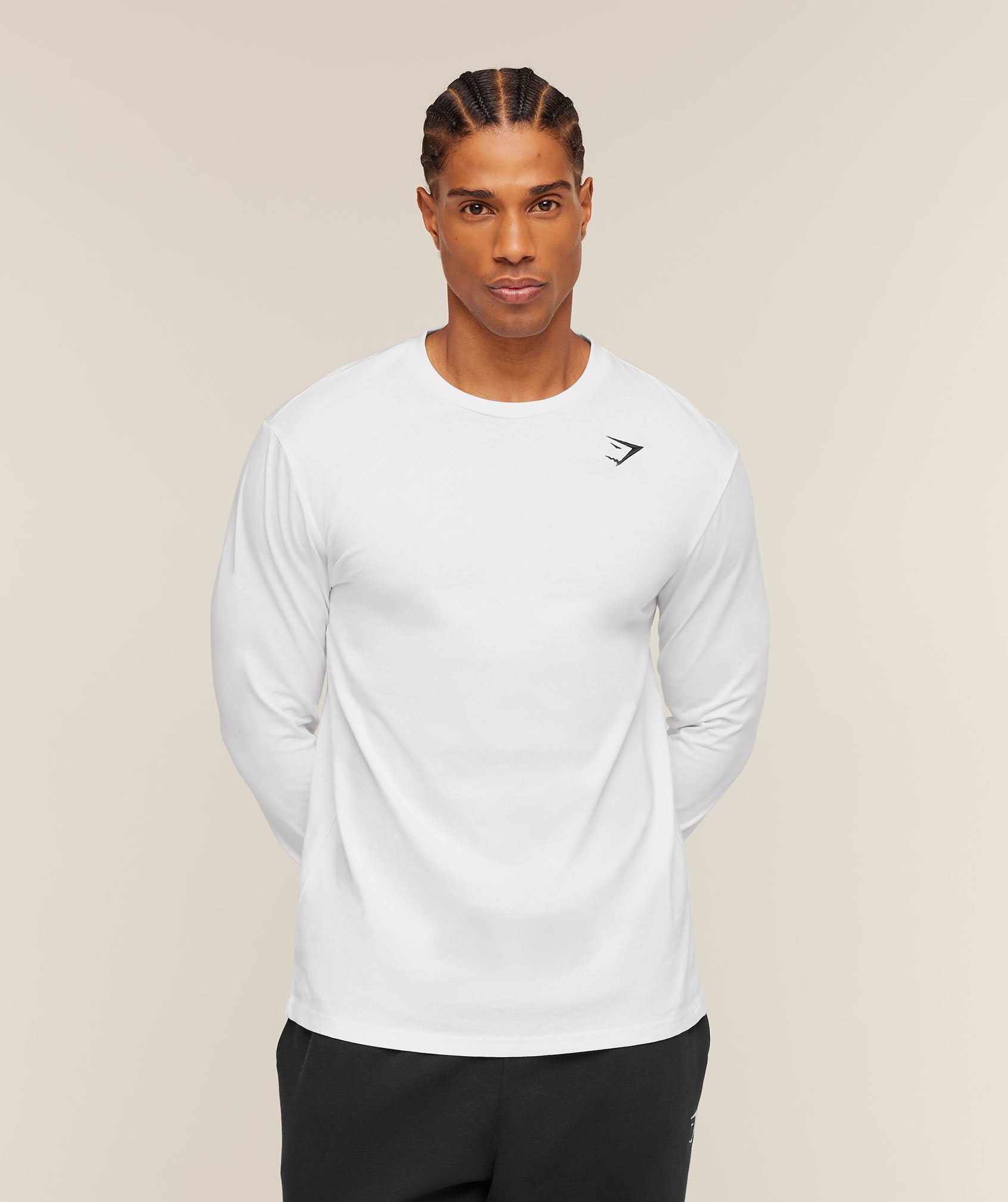 Crest Long Sleeve T-Shirt - White ;)
