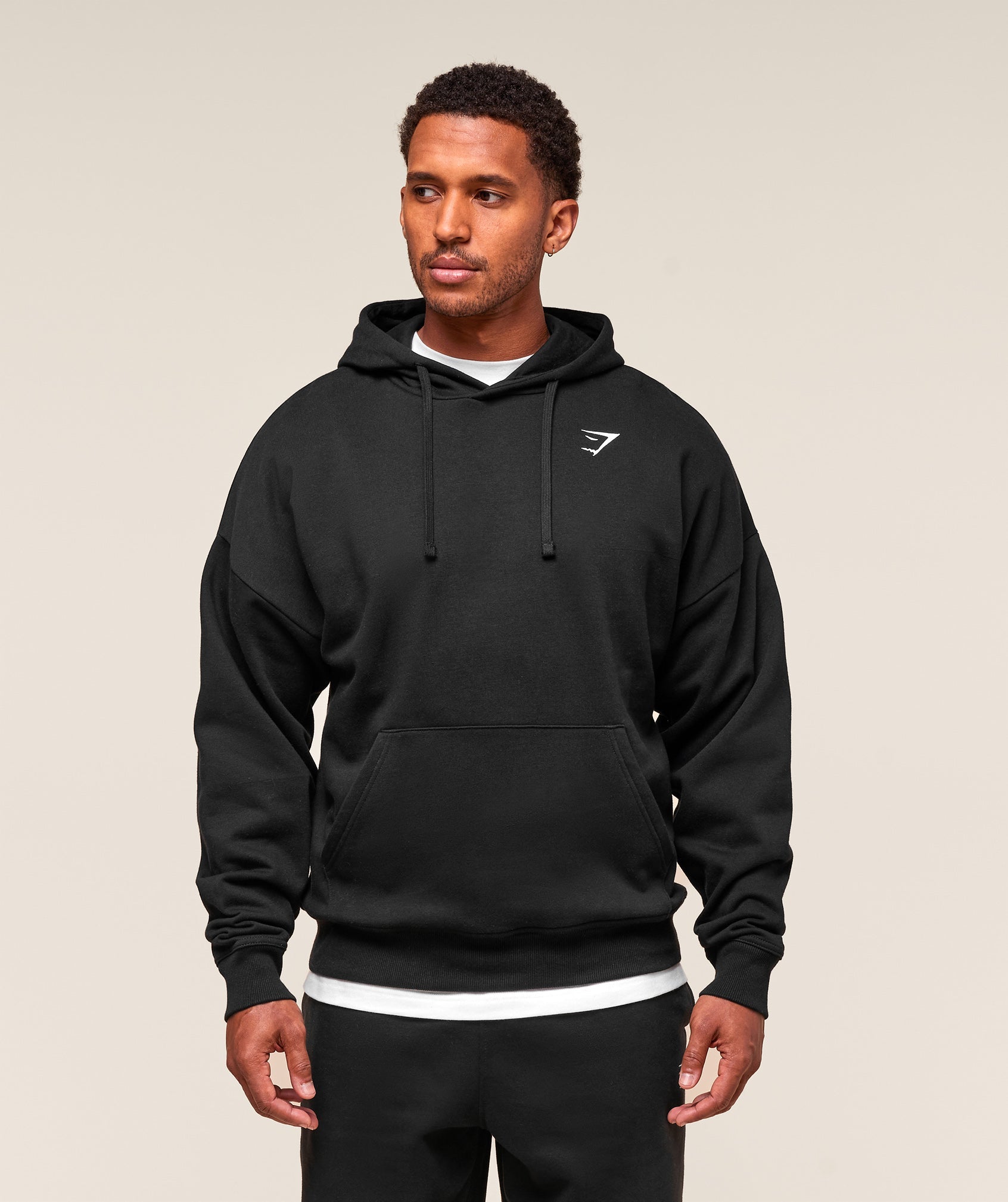 Crest Oversized Hoodie - Black ;)