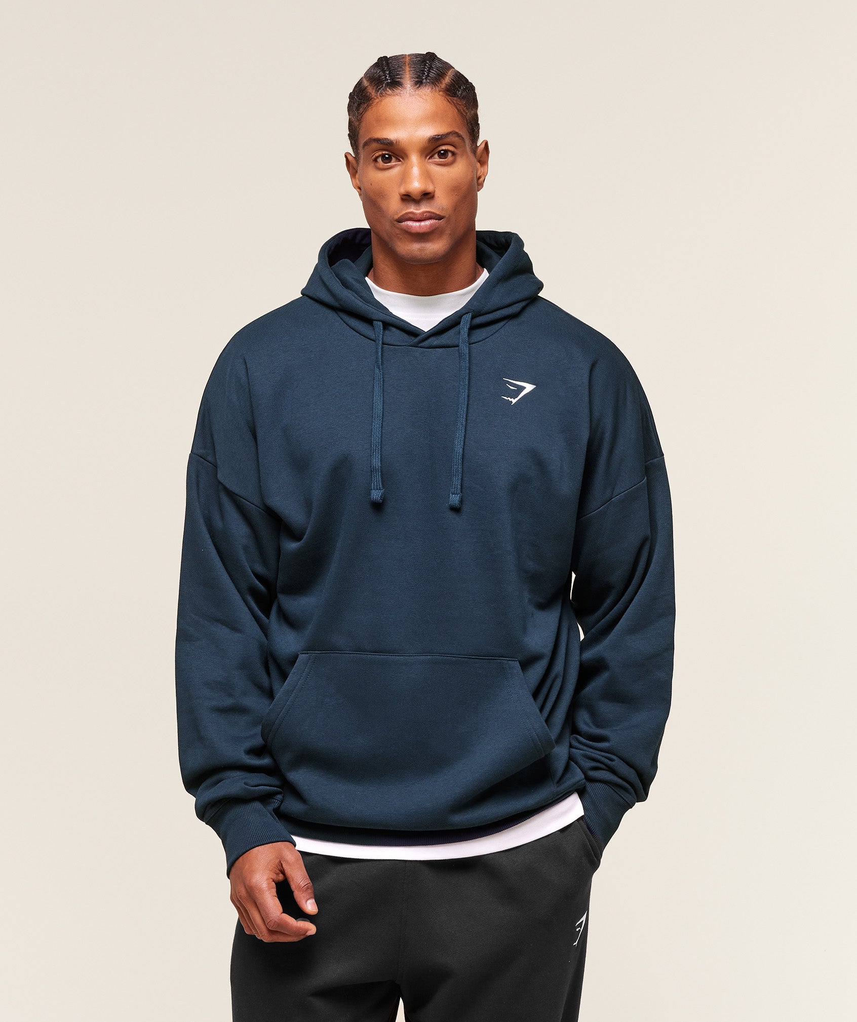 Crest Oversized Hoodie - Navy ;)