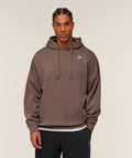 Crest Oversized Hoodie - Soft Brown ;)
